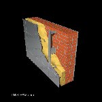 Вентиляционный фасад, минеральная вата, рядовой кирпич