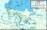 Ледниковый период, карта пересиления Homo
